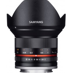 Se Samyang 12mm f/2.0 NCS CS Fuji X (Black) - Kamera objektiv hos Kikkert-salg.dk