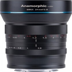 Se Sirui Anamorphic Lens 1,33x 24mm f/2.8 Fuji X-Mount - Kamera objektiv hos Kikkert-salg.dk