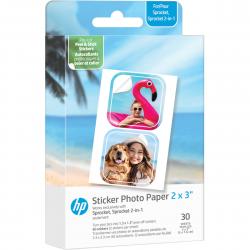 HP Zink paper Sprocket Luna 30-pack 2x3 pre-cut 1,3x1,3 sticker - Tilbehør til kamera